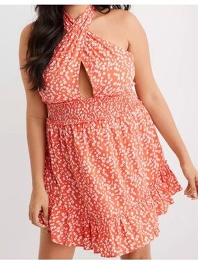 Aerie Halter Floral Dress